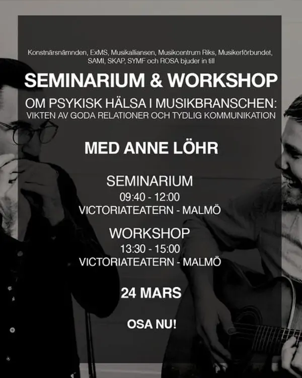 Konstnärsnämnden bjuder på seminarium i Malmö
